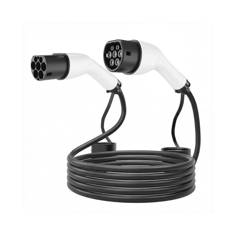 CABLU incarcare auto EV GEMBIRD, Type 2 (T) la Type 2 (M), 32A, trifazat, 22KW, cablu 5x6mm2 + 2x0.05mm2, IP55, 8m, black, "EV-T2MF-22KW-8M"