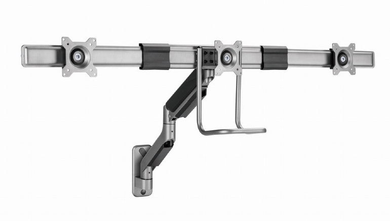 SUPORT de perete GEMBIRD, pt 3 TV/monitor plat, diag. max 17" - 27", rotatie, inclinare, pliere, 1 ~ 6 kg, "MA-WA3-01"