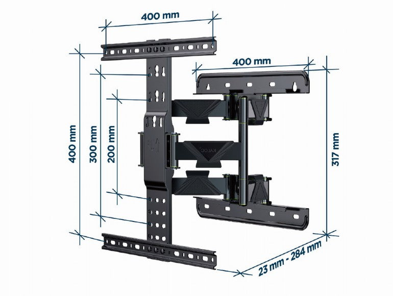 SUPORT de perete GEMBIRD, pt 1 TV/monitor, diag. max 32" - 65", full-motion, max 36 kg, "WM-65ST-01"