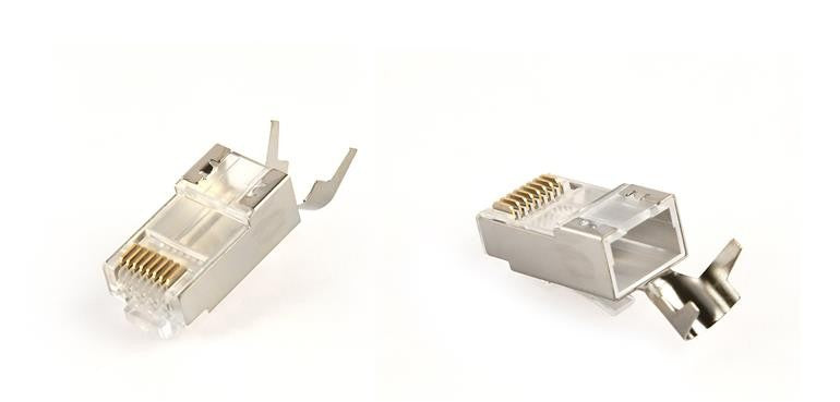 MUFA RJ-45 Gembird pt. cablu FTP/SFTP, Cat7, RJ-45 (T) | RJ-45 (T) tip pass-through, ecranat, plastic cu metal, 50 buc