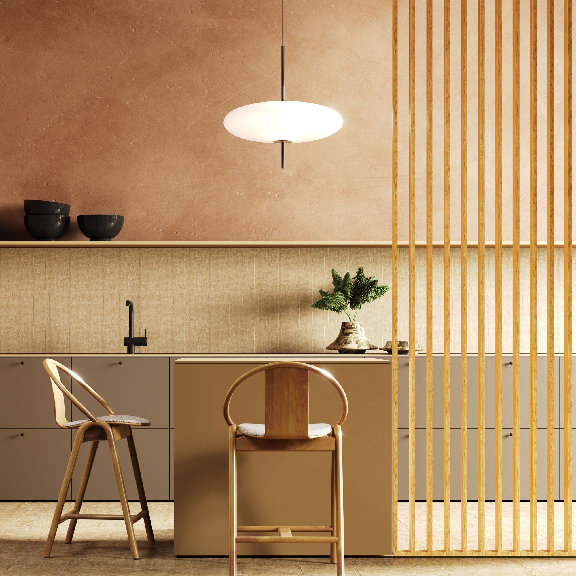Riflaj perete despartitor MDF, LDA PREMIUM, Stejar Saragossa, 275x58 cm
