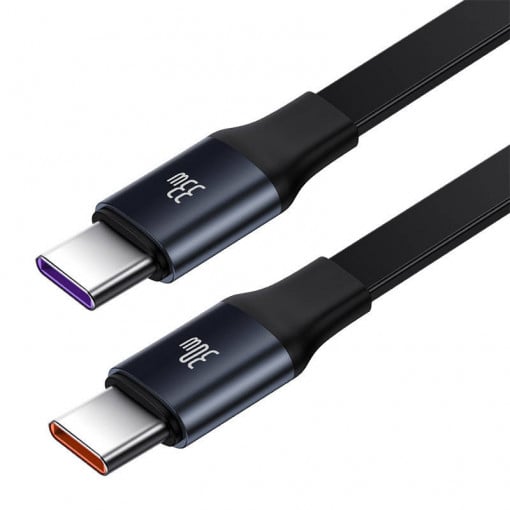 INCARCATOR auto Baseus Tiny Star, Quick Charge 33W, cablu integrat 2 x USB Type-C, negru "C00035500111-00" - 6932172629267