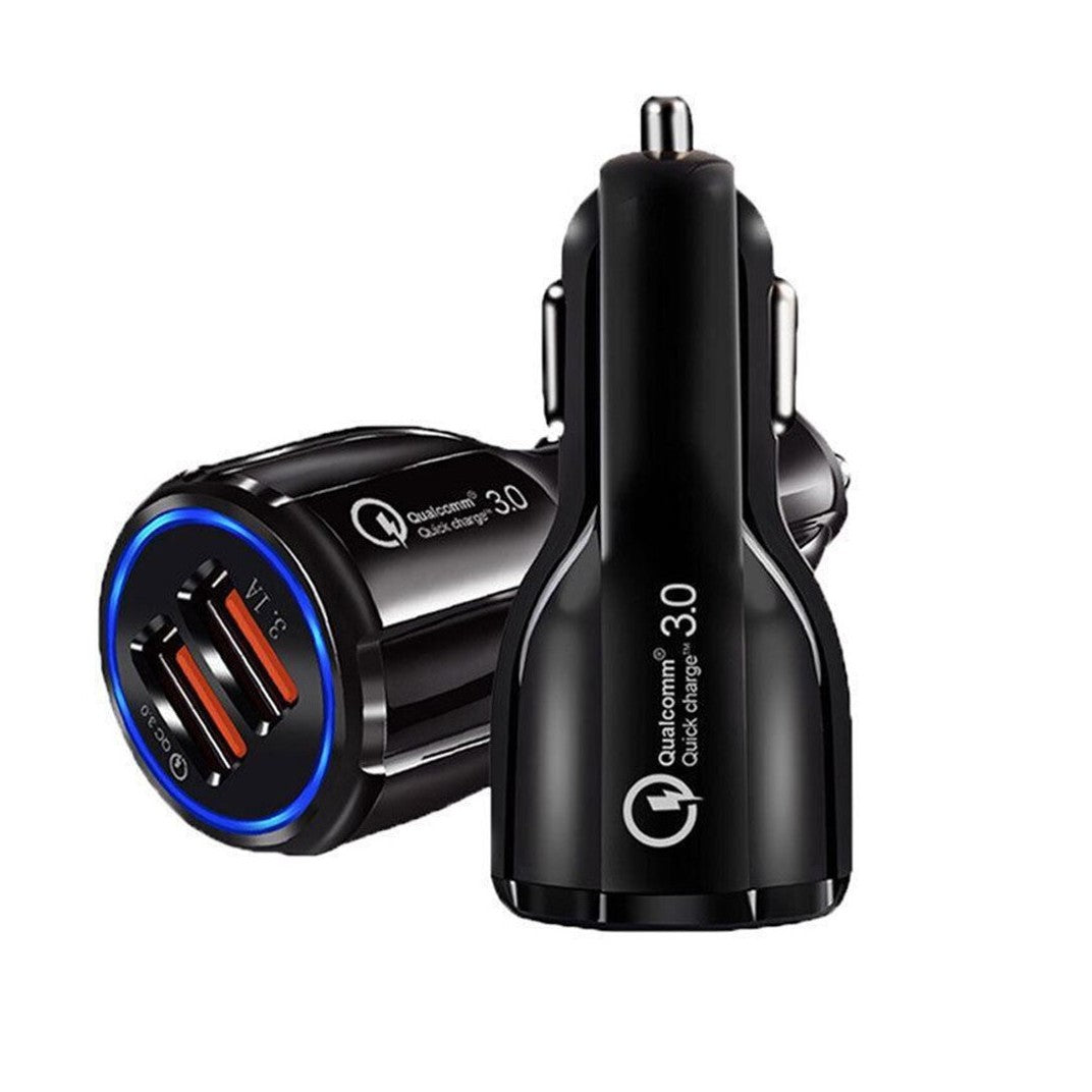 Incarcator Auto, Pentru Bricheta, Incarcare Rapida, Interfata USB, 12V-24V, Negru