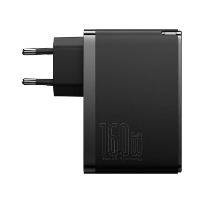 INCARCATOR RETEA Baseus GaN5 Pro Digital,Quick Charge 160W,2xUSB Type-C Output 5V/3A,1xUSB,(include cablu USB Type-C la USB Type-C de 240W),negru"P10110825113-00"-6932172635046