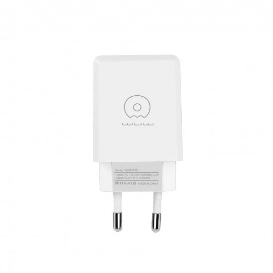 Incarcator Retea 2.1A 2USB   Cablu Lightning T06 Flippy Blister, Alb