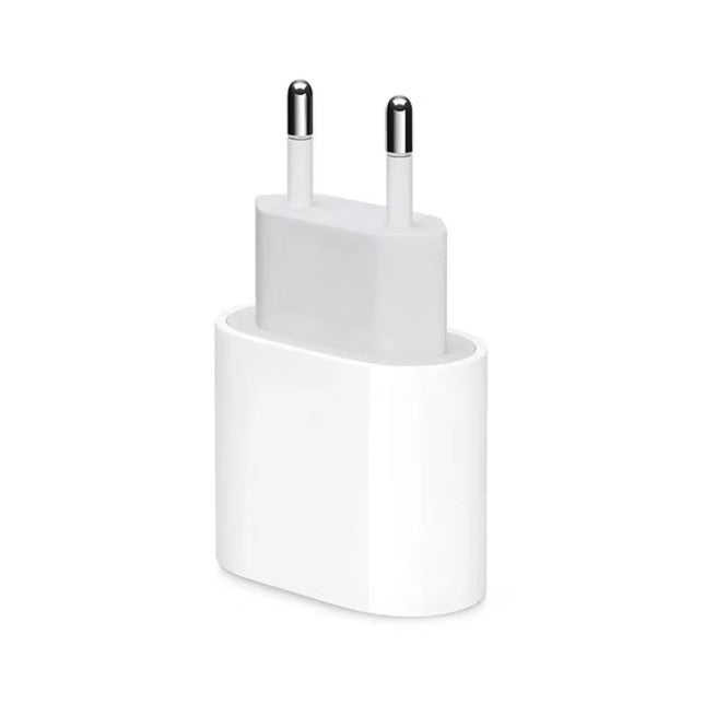 Incarcator Retea Fast Charge, Flippy, Incarcator Standard European PD20W, Compatibil cu iPhone 8-14, Cablu Fast Charge Inclus de 27W, 1m, Alb