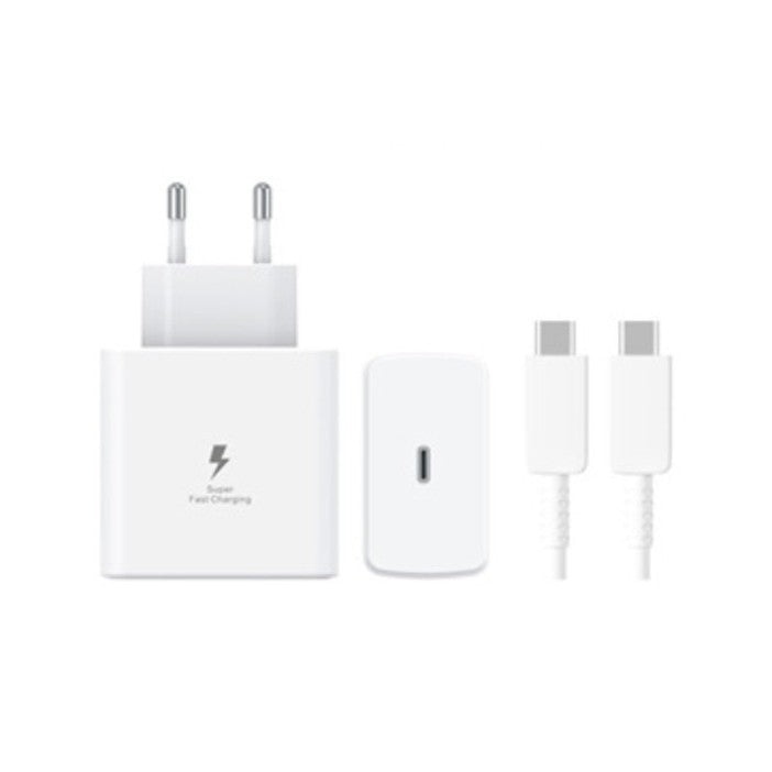 Incarcator Super Fast Charge, Flippy, Adaptor Fast Charge 45W, 5A, PD 3.0, Cablu 1m, Incarcator Fast Charge USB Type-C, Alb