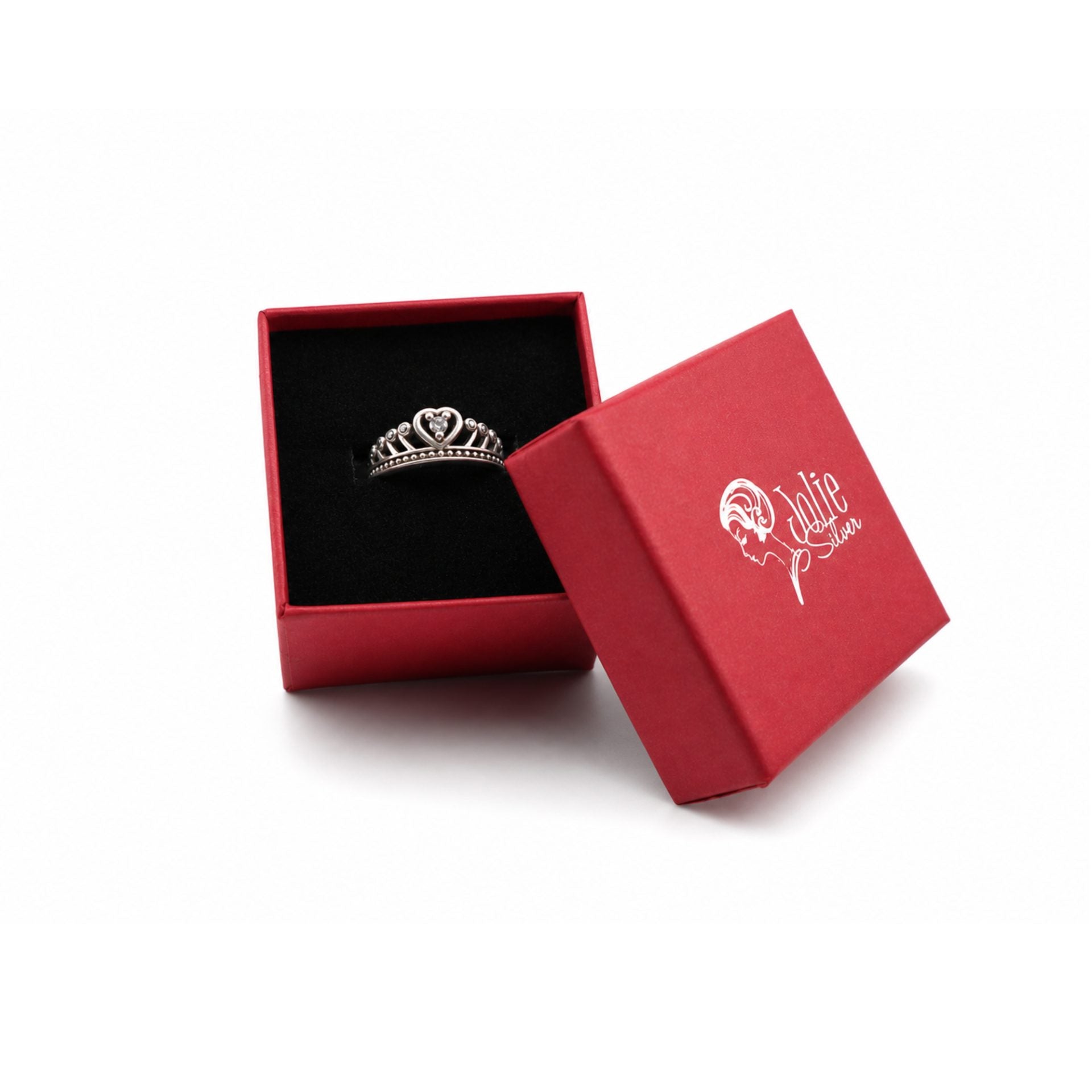 Inel din Argint 925, Model Coroana, cu Marcasite si Zirconiu, Design Elegant, Marimea 52, Argintiu