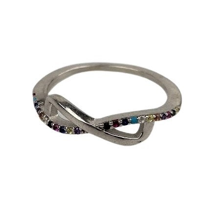 Inel Argint 925, Infinit Mare cu Zirconiu Colorat M 57