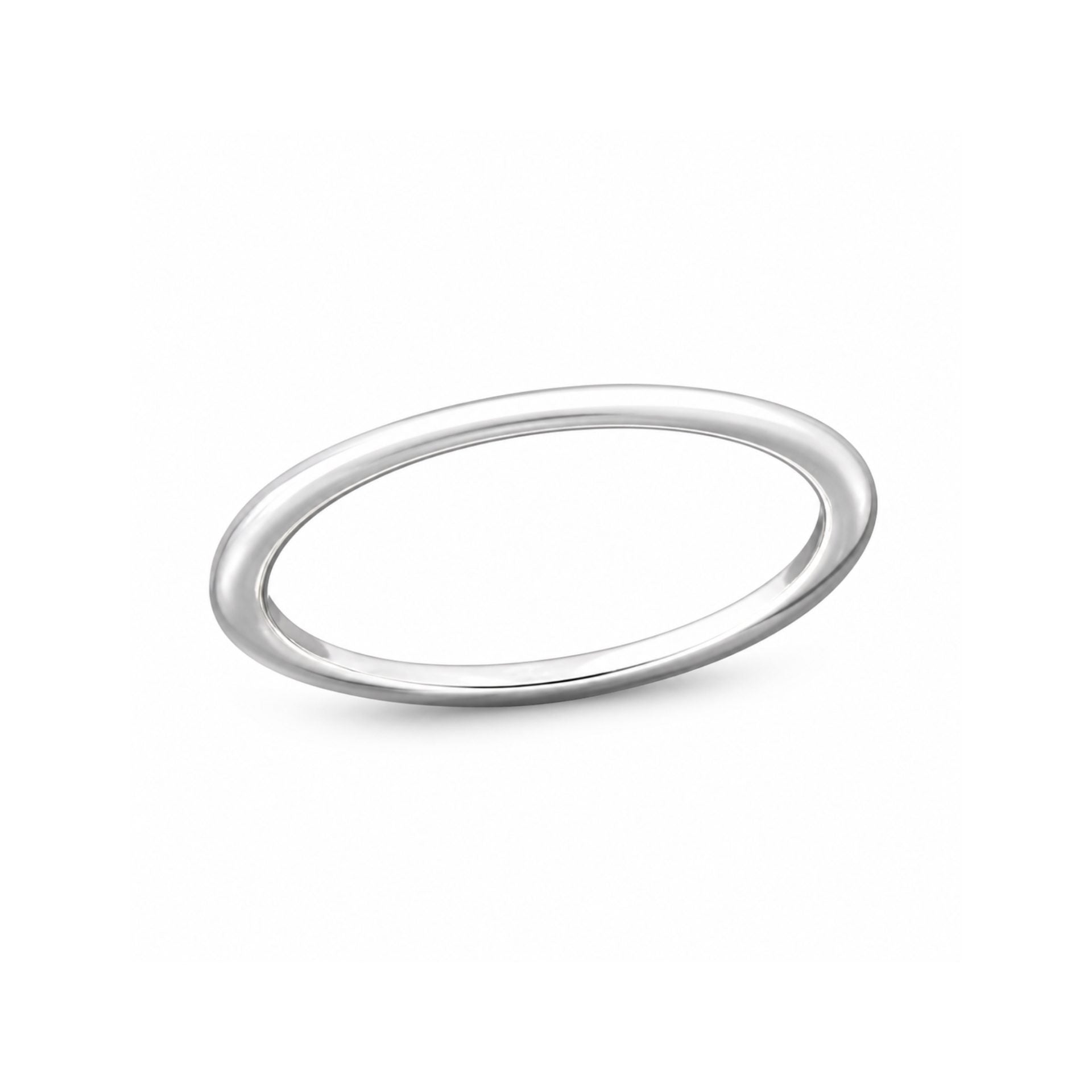 Inel din Argint 925, Model Verighetă Simplă, Design Rotunjit, Finisaj Lucios, Mărimea 49, Argintiu