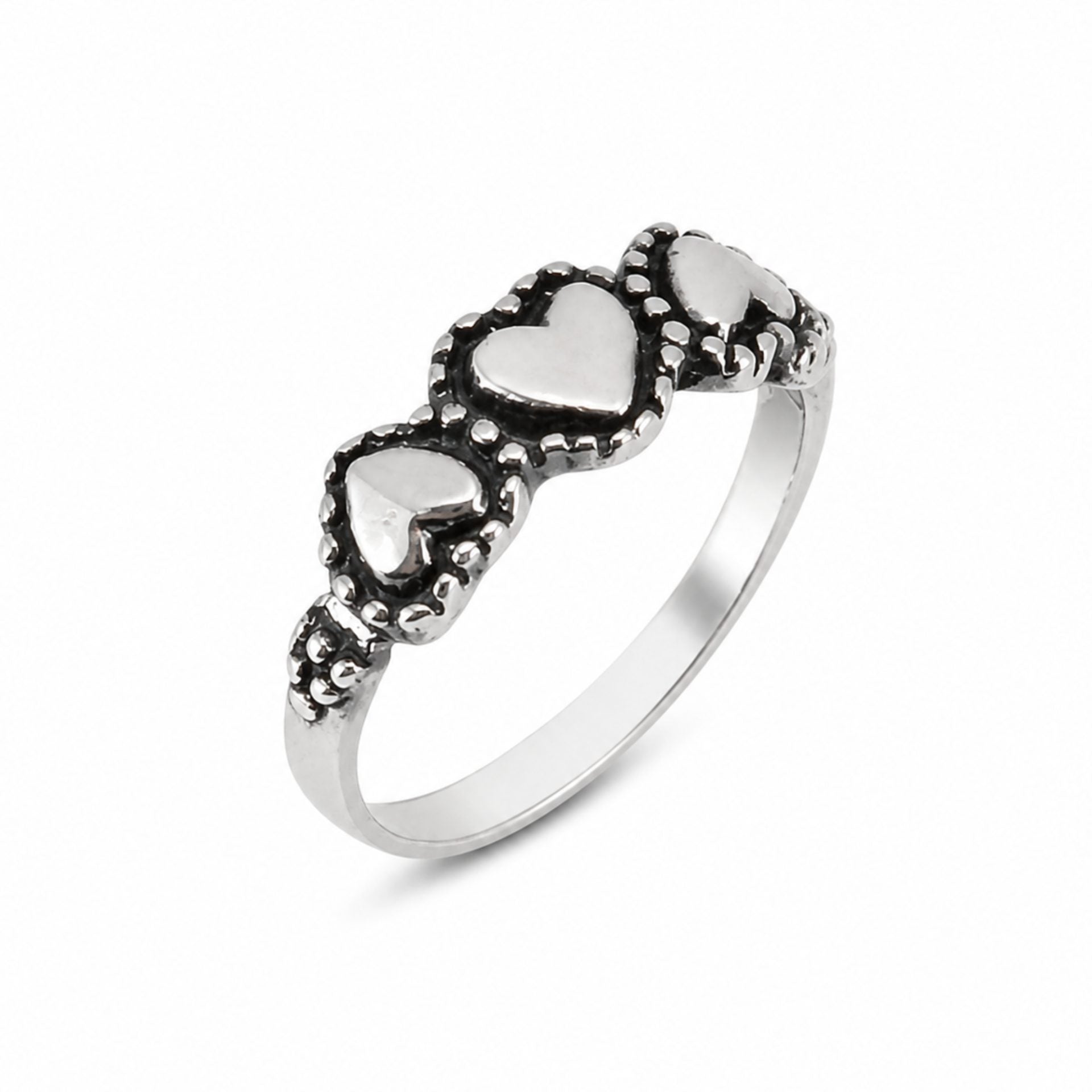 Inel din Argint 925 cu inimi, 49 mm, 2.1 g, M51