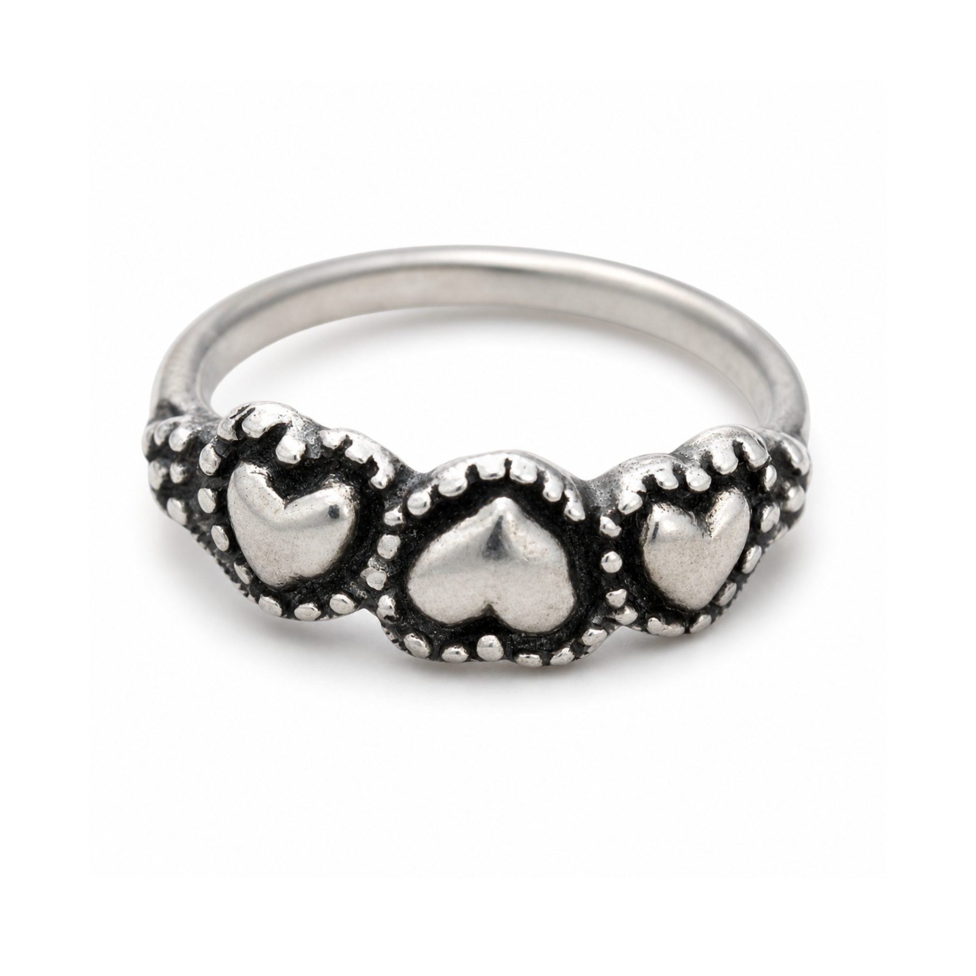 Inel din Argint 925 cu inimi, 49 mm, 2.1 g, M51