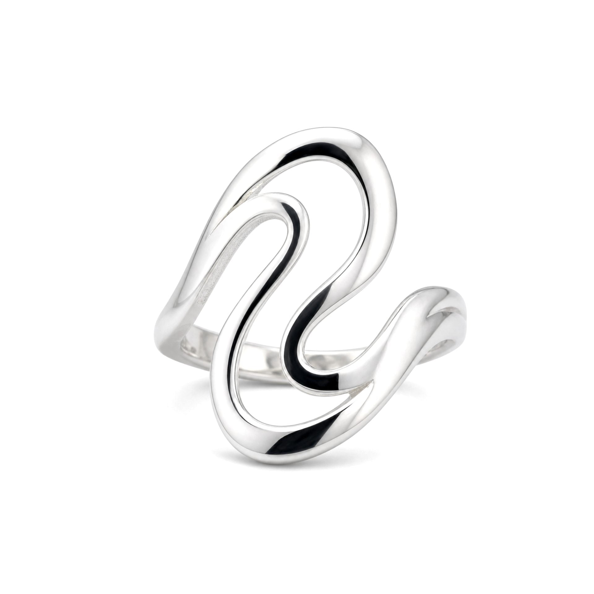 Inel pentru Dama Argint 925, Model Spirala 4.650 gr, Marimea 54, 2.5 x 2 cm, Argintiu