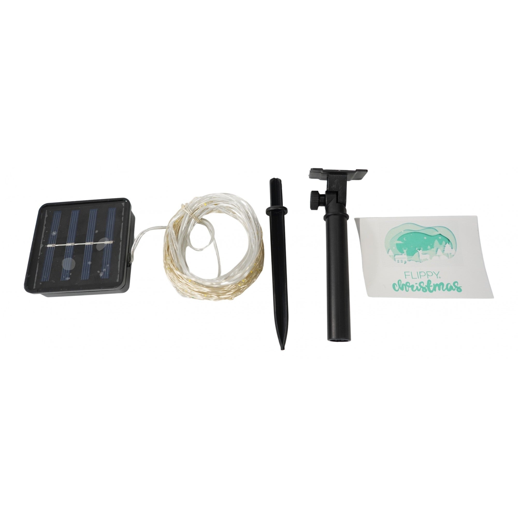 Instalatie Craciun, 10 metri, 100 de LED-uri, alb cald, cu energie solara, fir de cupru, liniar, interior/exterior