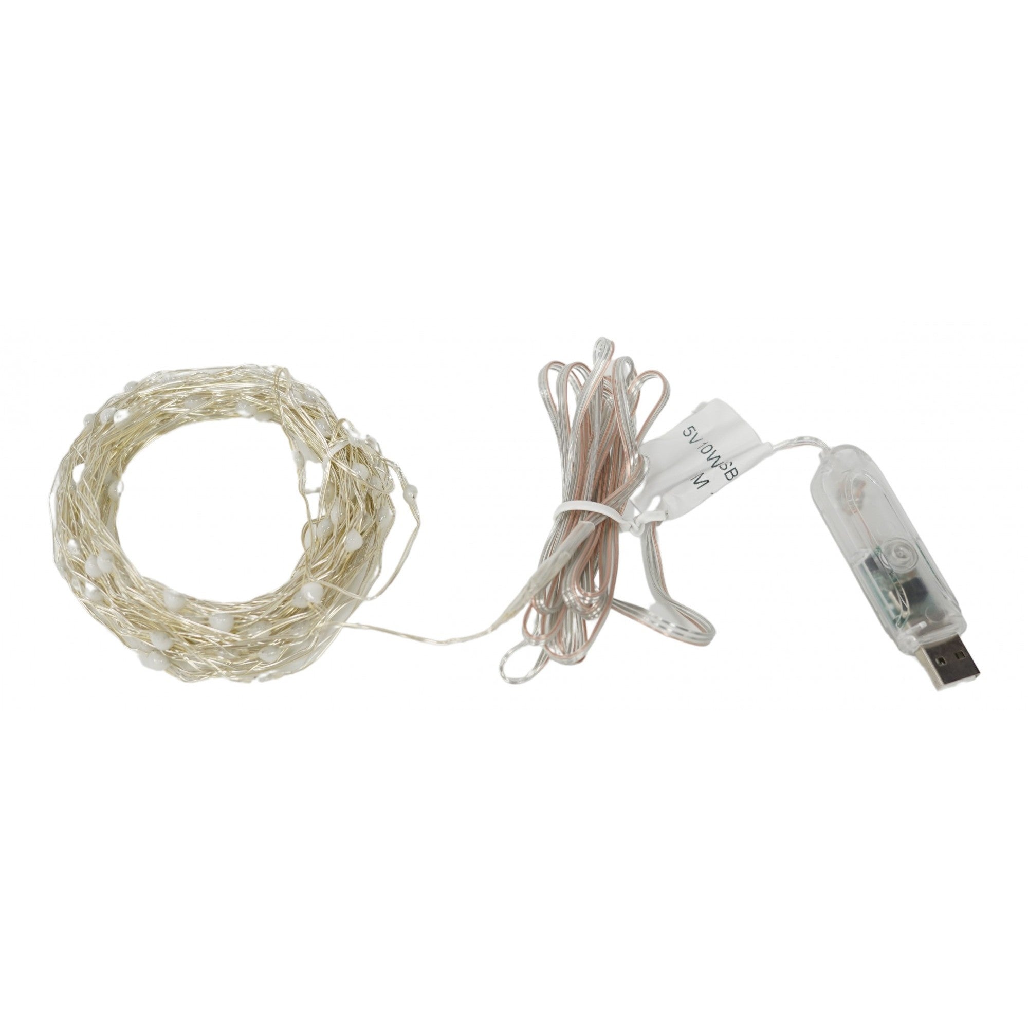 Instalatie Craciun, 10 metri, 100 LED-uri, telecomanda 32 de functii, multicolor RBG, fir cupru, USB, interior