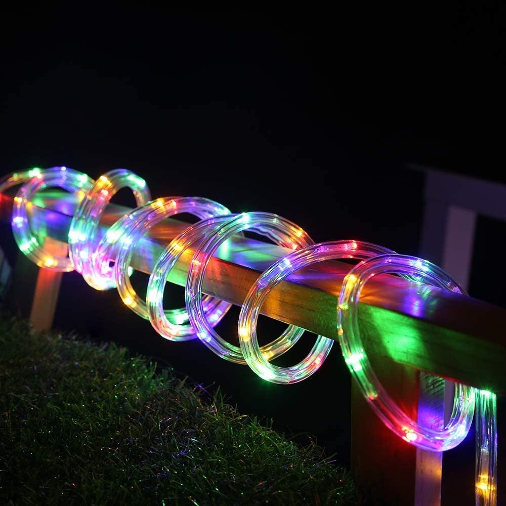 Instalatie Craciun, 2 m, 48 Led-uri, Furtun Luminos, Multicolor, Transformator, Sectionabila, 220 V