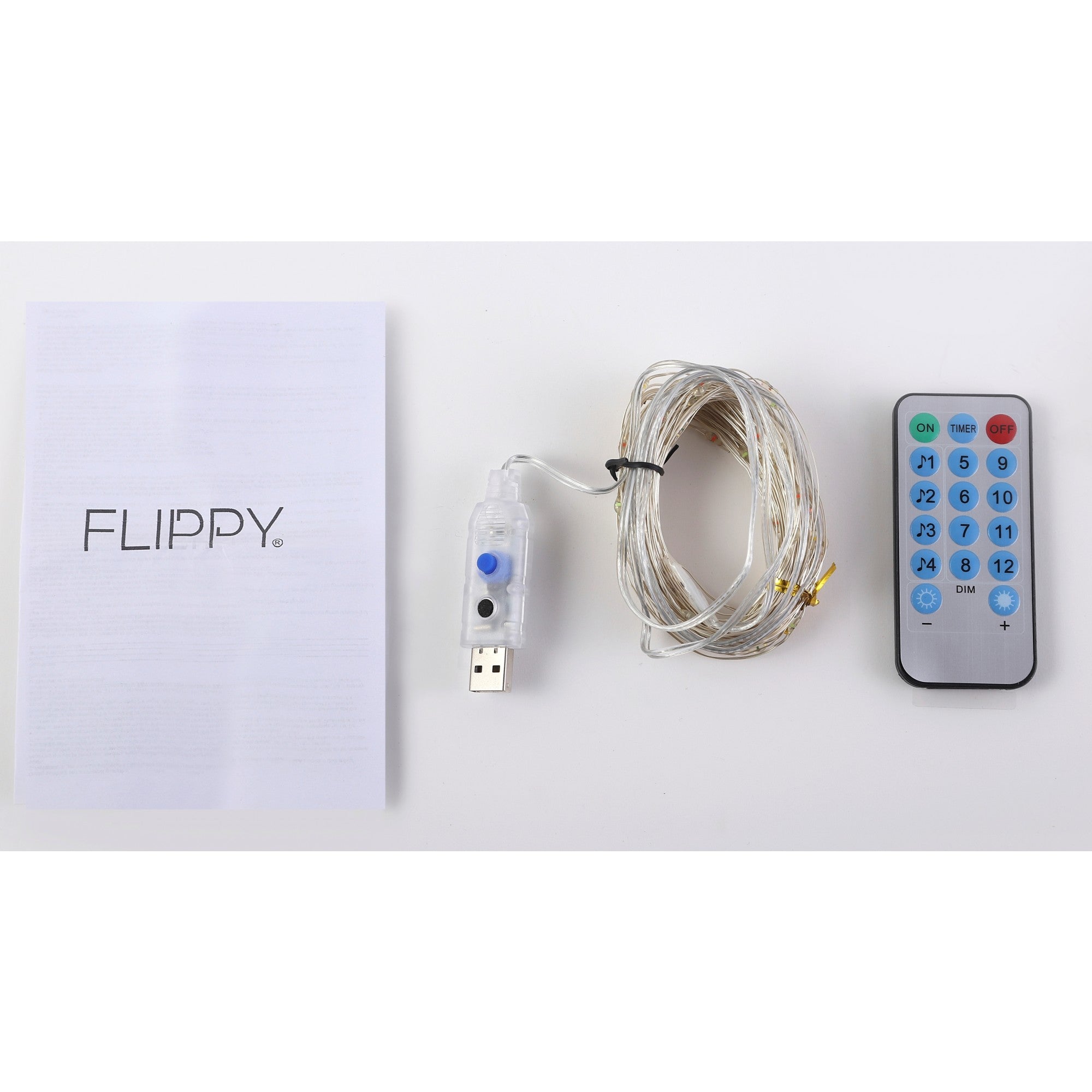 Instalatie Craciun, 2 metri, 20 LED-uri, multicolor, telecomanda 8 functii, USB, fir cupru, liniar, interior/exterior