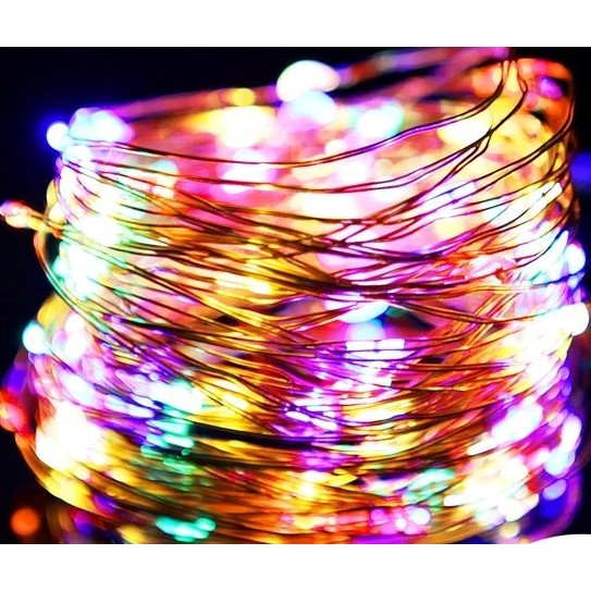 Instalatie Craciun, 2 metri, 20 LED-uri, multicolor, telecomanda 8 functii, USB, fir cupru, liniar, interior/exterior