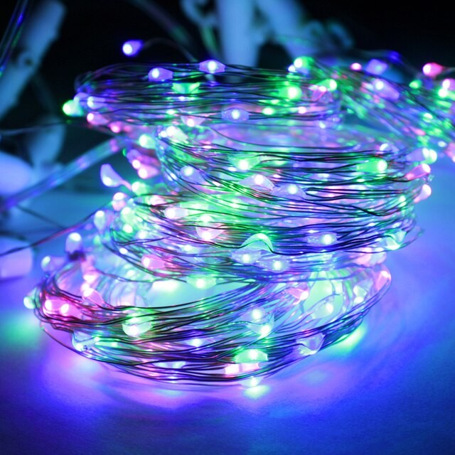 Instalatie Craciun, 20 metri, 200 LED-uri, cu Baterii si Telecomanda cu 8 functii, Multicolor