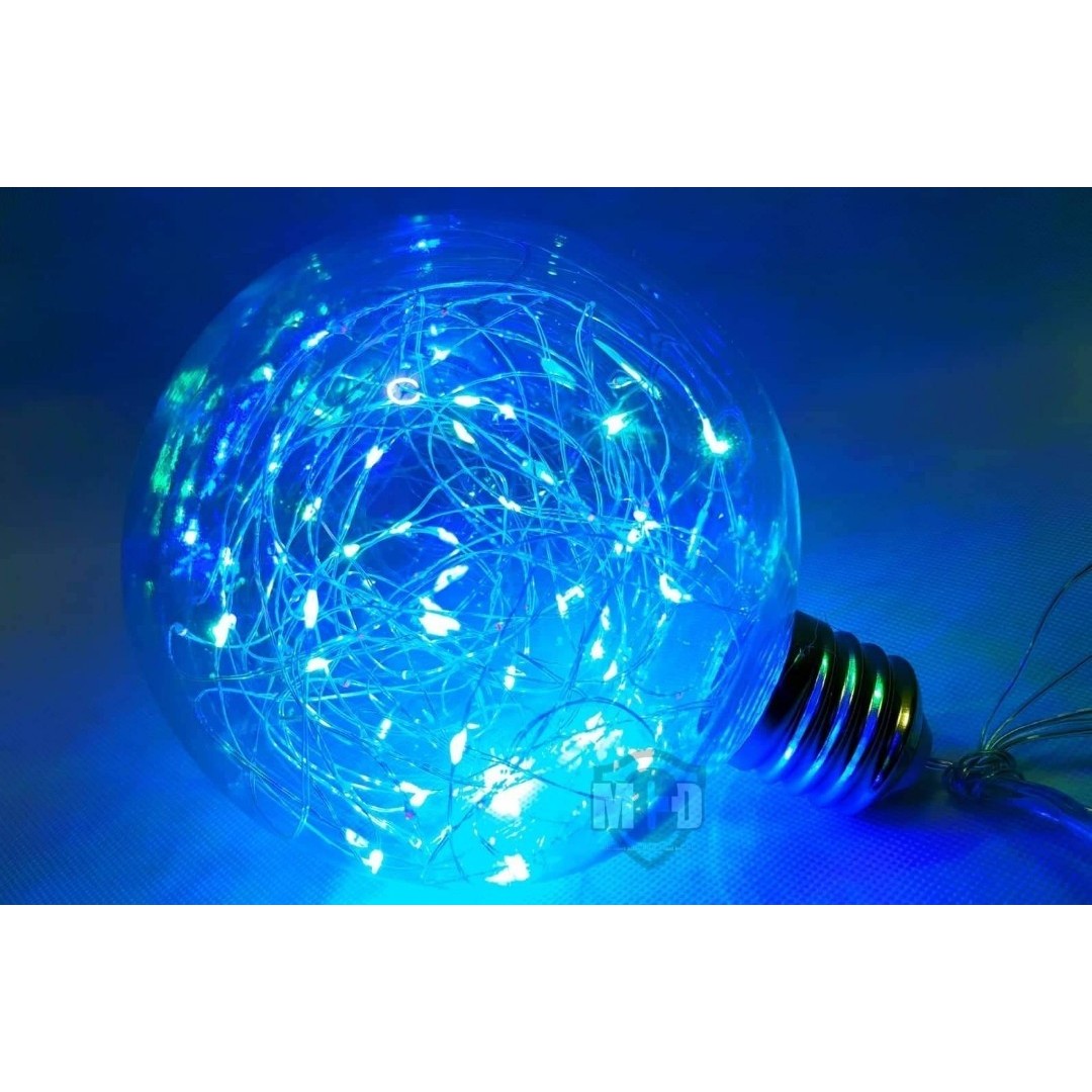 Instalatie Craciun, 25 m, 250 Led-uri, Liniara, Albastru, 8 jocuri de lumini, Transformator, Interconectabila, Prelungitor 3 m inclus, Fir Cupru