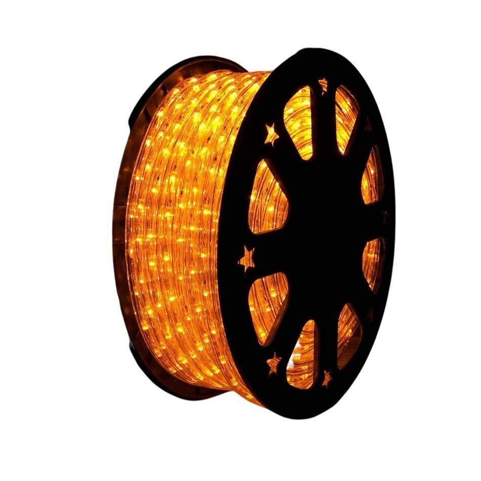 Instalatie Craciun, 38 m, 912 Led-uri,Furtun Luminos, Alb cald, 8 jocuri de lumini, Transformator, Sectionabila, 220 V