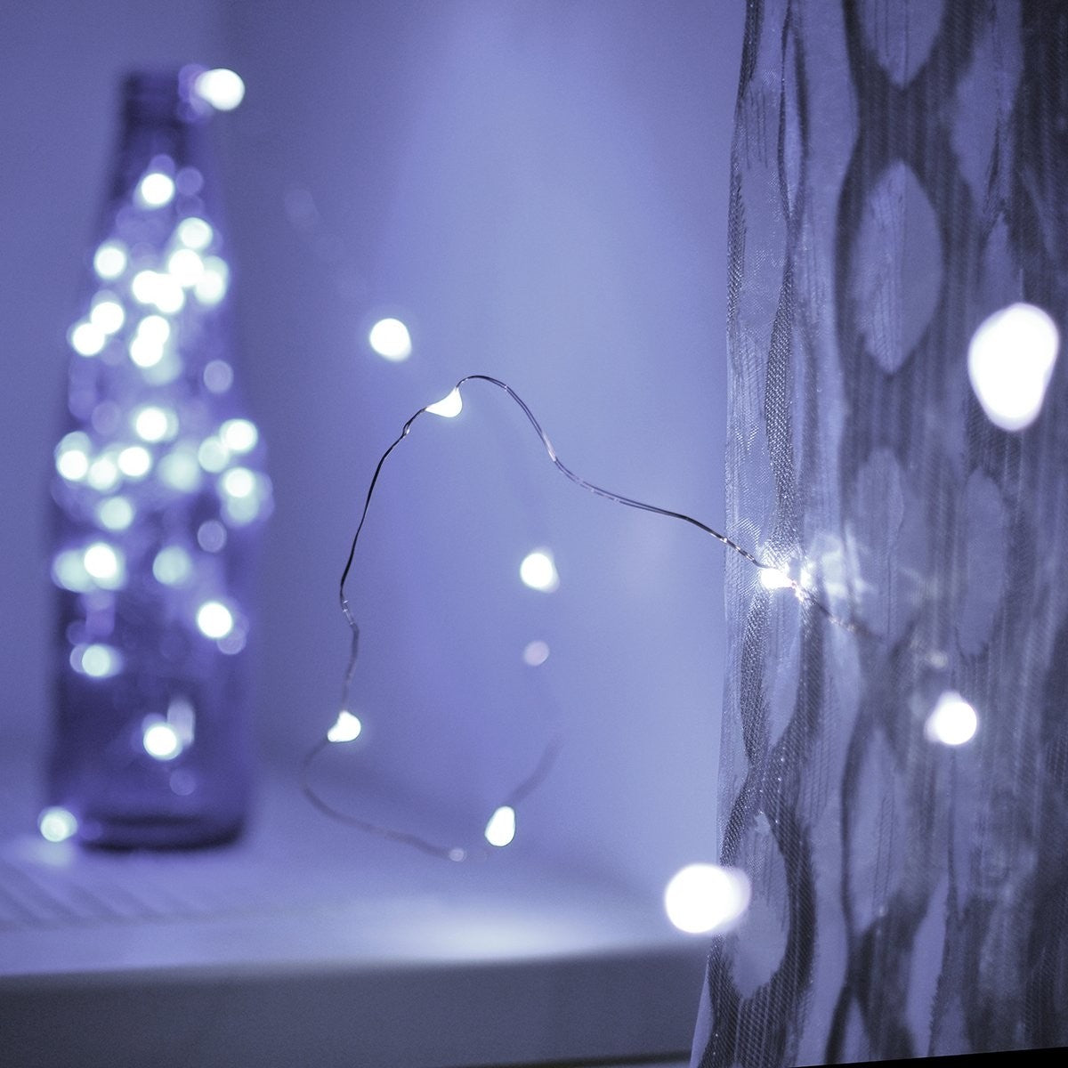 Instalatie Craciun Tip Turturi, IP44, 5 m, 143 Led-uri, Alb rece, 8 jocuri de lumini, Interconectabila, Prelungitor 5 m inclus, Fir Cupru, Interior/Exterior