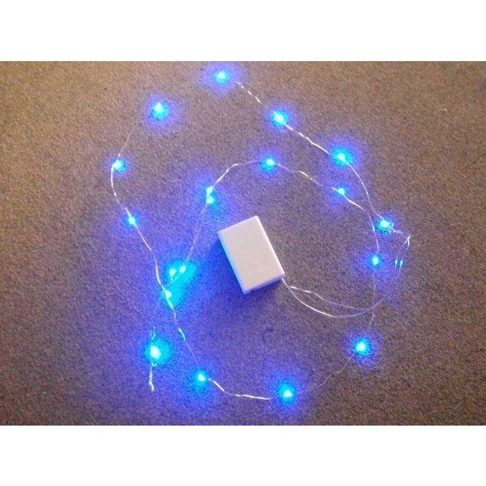 Instalatie Craciun, 5 m, Albastru, 50 Led-uri, Baterii