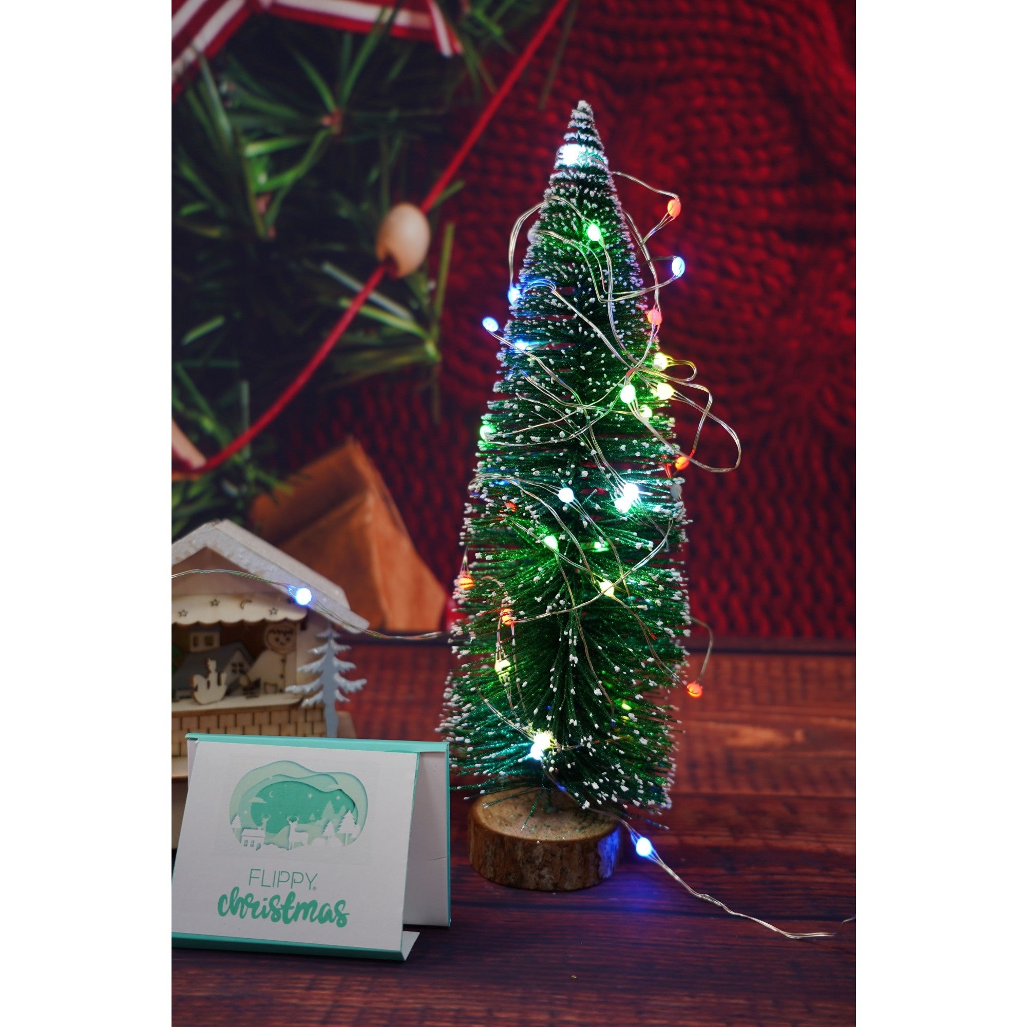 Instalatie Craciun, 5 metri, 50 LED-uri, telecomanda 32 de functii, multicolor RBG, fir cupru, USB, interior