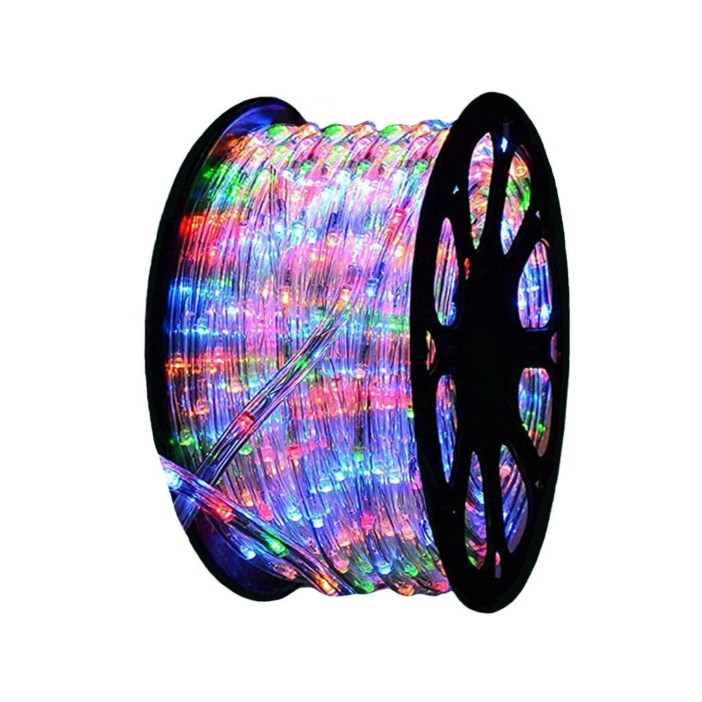 Instalatie Craciun, 68 m, 1632 Led-uri, Furtun Luminos, Multicolor, Transformator, Sectionabila, 220 V