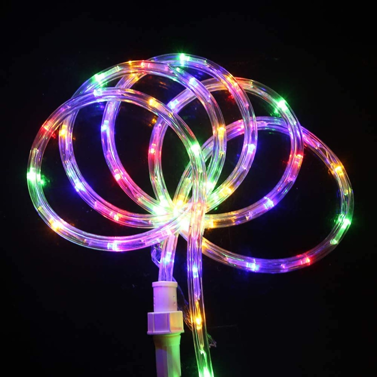 Instalatie Craciun, 71 m, 1704 Led-uri, Furtun Luminos, Multicolor, Transformator, Sectionabila, 220 V