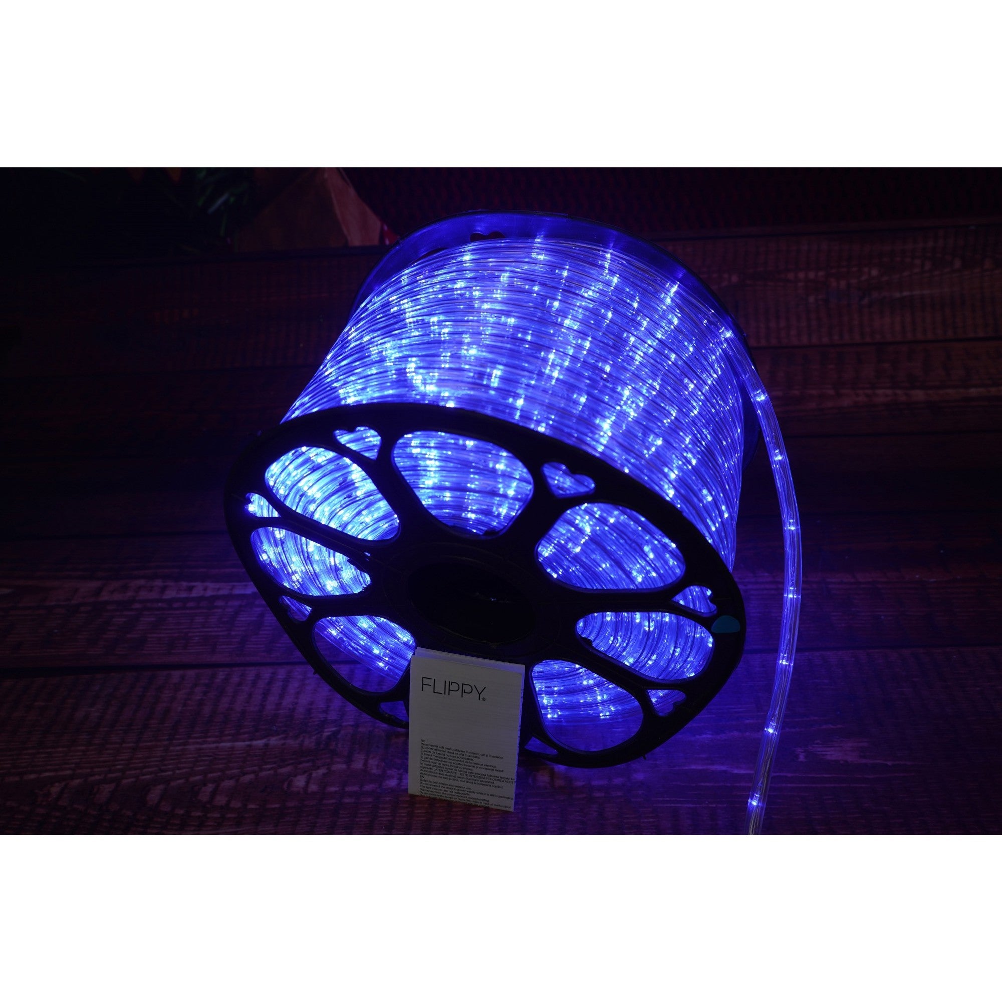 Instalatie Craciun, 89 m, 2136 Led-uri, Furtun Luminos, Albastru, Transformator, 8 jocuri de lumini, Sectionabila, 220 V