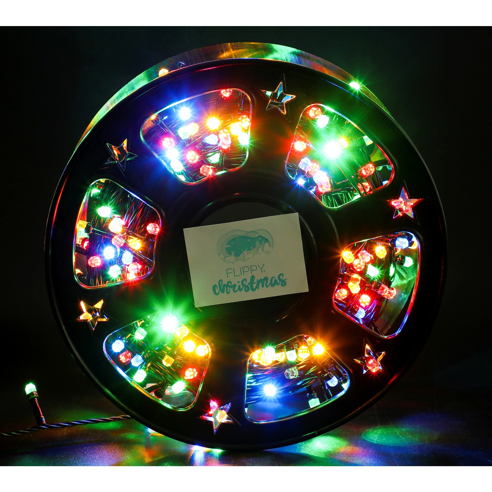 Instalatie Craciun liniara, Fir Negru cu Transformator, 50 m, Lumini Multicolore, 500 LED-uri V5, 8 jocuri de lumini