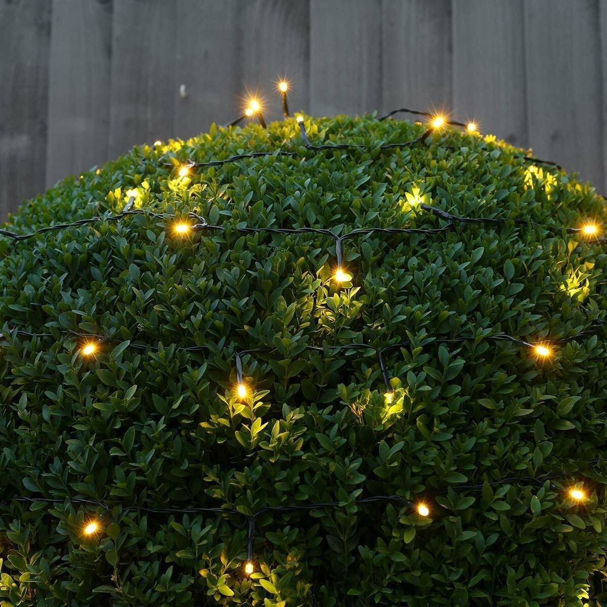 Instalatie Craciun Liniara, de Exterior, IP65, cu Alimentator 1.5 m inclus, 10 metri, 100 LED, Alb Cald