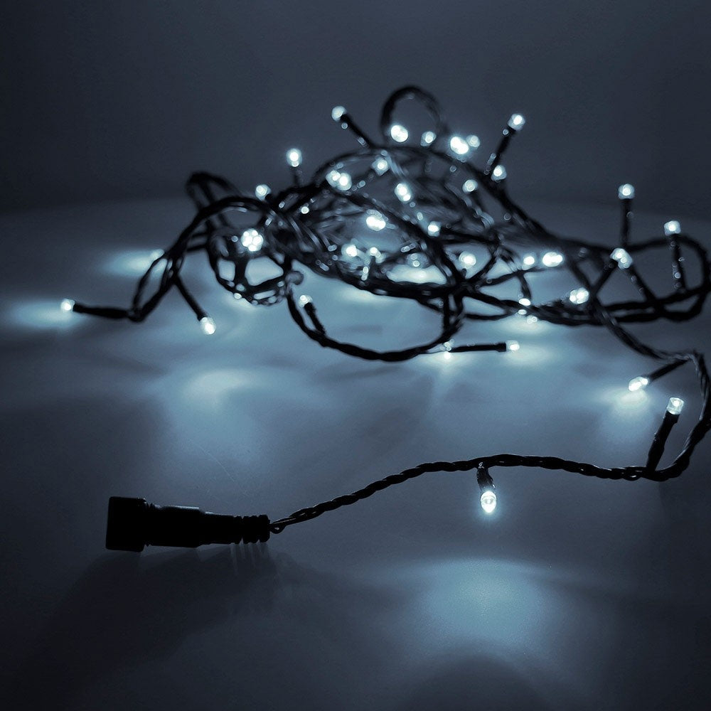 Instalatie Craciun Profesionala de Exterior IP65, 507 m, 5070 Led-uri Mari,Liniara, Alb rece, Interconectabila, Prelungitor 1.5 m inclus, Fir Negru