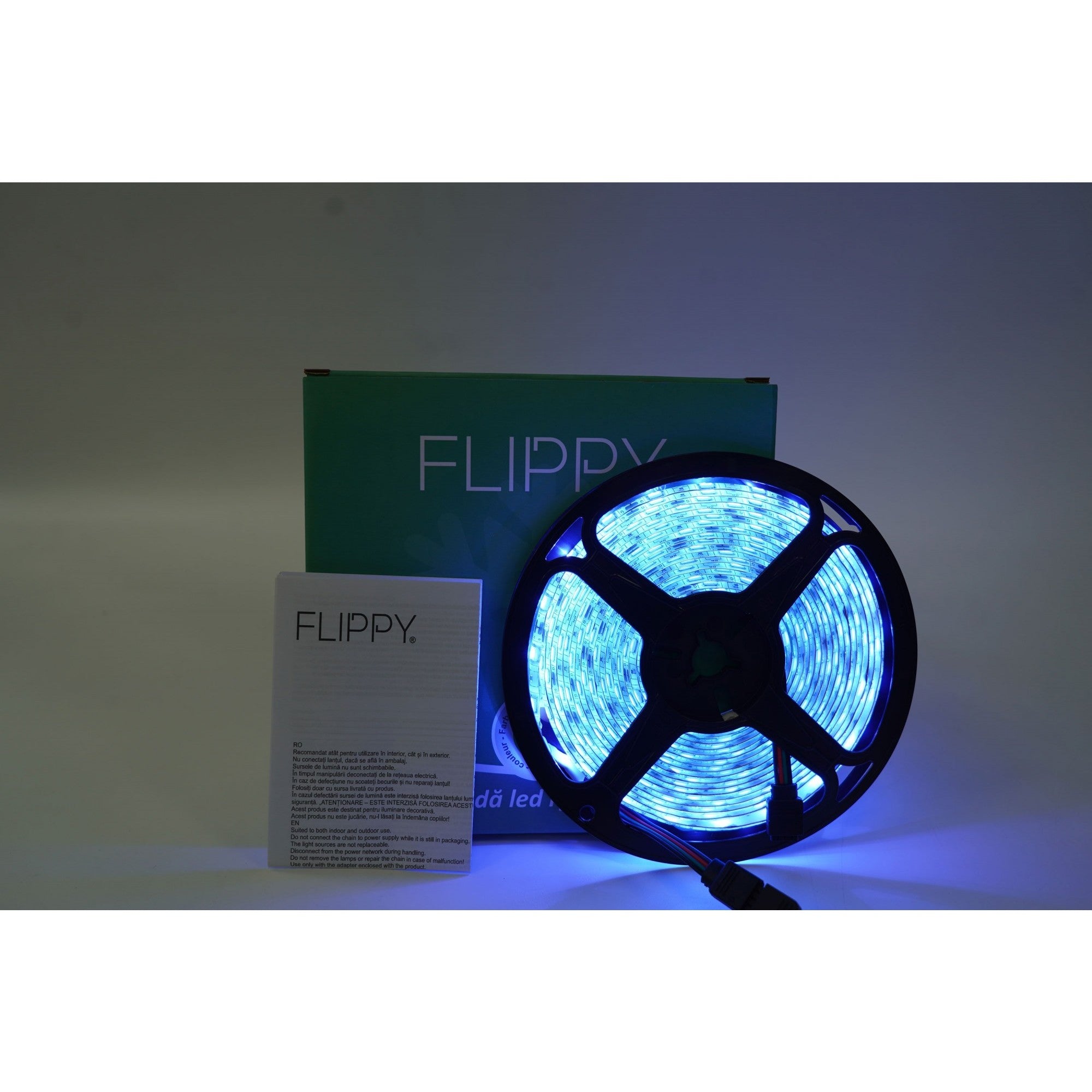Instalatie Craciun, tip Banda RGB Multicolor Luminoasa cu telecomanda, 5 m, 270 Led-uri, Atentie! Necesita Alimentator