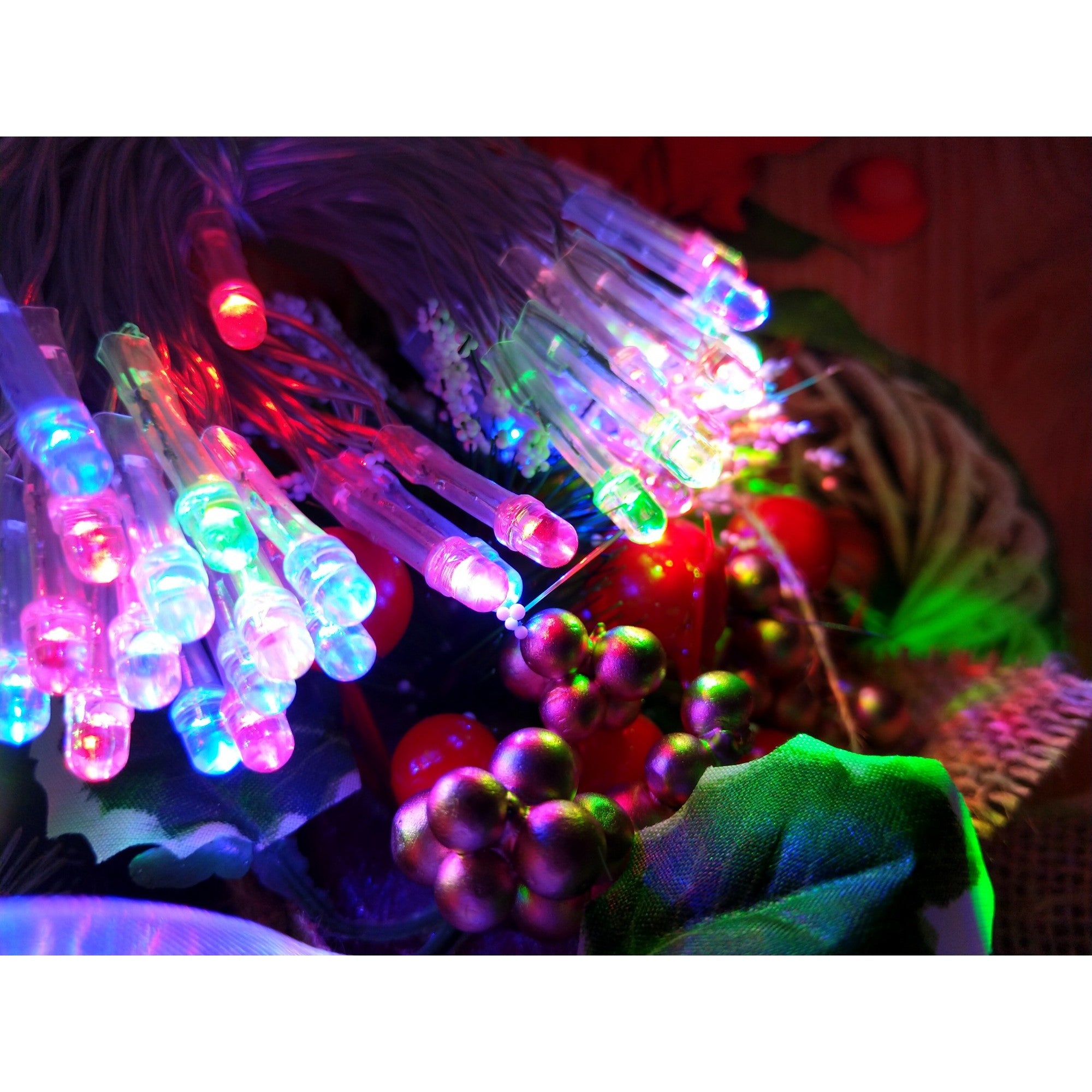 Instalatie de Craciun cu Baterii Fir Transparent Tip Sir 5 m 50 LED -uri Multicolor