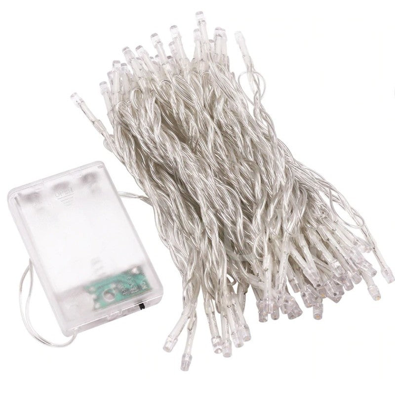 Instalatie de Craciun cu Baterii Fir Transparent Tip Sir 5 m 50 LED -uri Multicolor