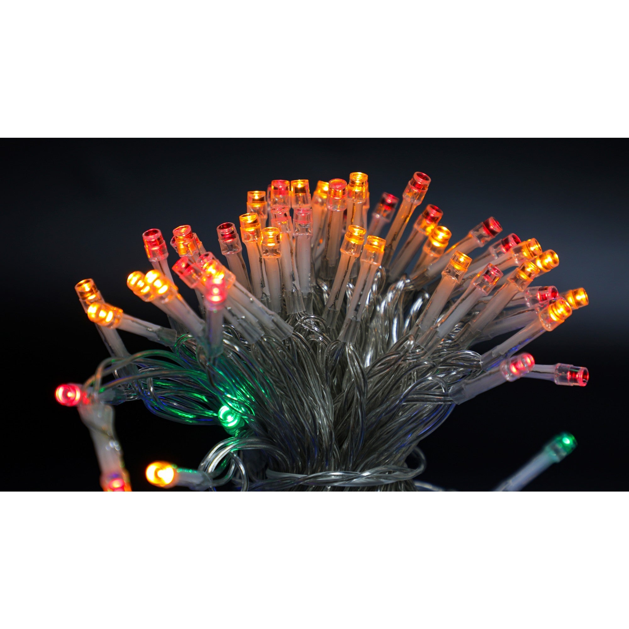Instalatie de Craciun cu Baterii Tip Liniar, 2 jocuri de lumini, Fir Transparent 10 m 100 LED -uri, Multicolor, Resigilat