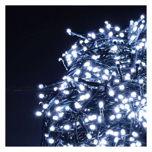 Sectiune Instalatie de Craciun, ®, Tip Turturi, 5 m, 143 LED-uri, cu Flash, Fir Alb, Lumina Alb Rece, IP44, Interconectabila