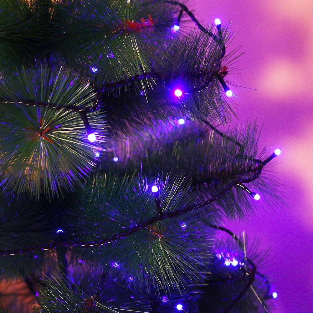 Instalatie de Craciun, ®, Tip Liniara, Fir Negru, 17 m, 200 LED-uri, Interconectabila, Albastru