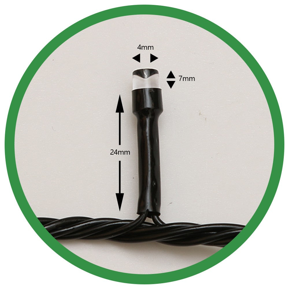 Instalatie de Craciun Flippy® Tip Liniara, Fir Negru, 17 m, 200 LED-uri Interconectabila, Multicolor