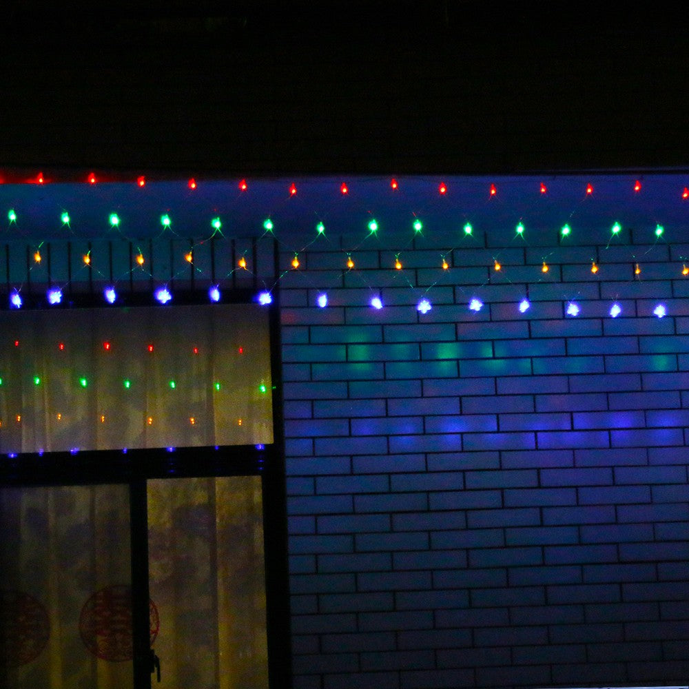 Instalatie de Craciun, Flippy®, Tip Plasa cu Stelute, 6 x 0.5 m, 160 LED-uri, Interconectabila, Multicolor