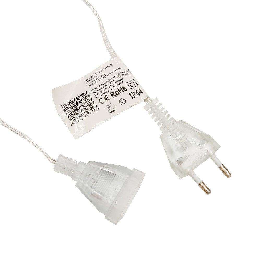 Instalatie de Craciun, Flippy®, Tip Plasa cu Stelute, 6 x 0.5 m, 160 LED-uri, Interconectabila, Multicolor
