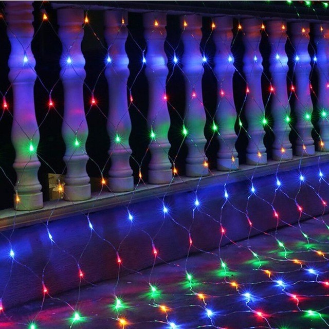 Instalatie de Craciun, Flippy®, Tip Plasa cu Stelute, 6 x 0.5 m, 160 LED-uri, Interconectabila, Multicolor