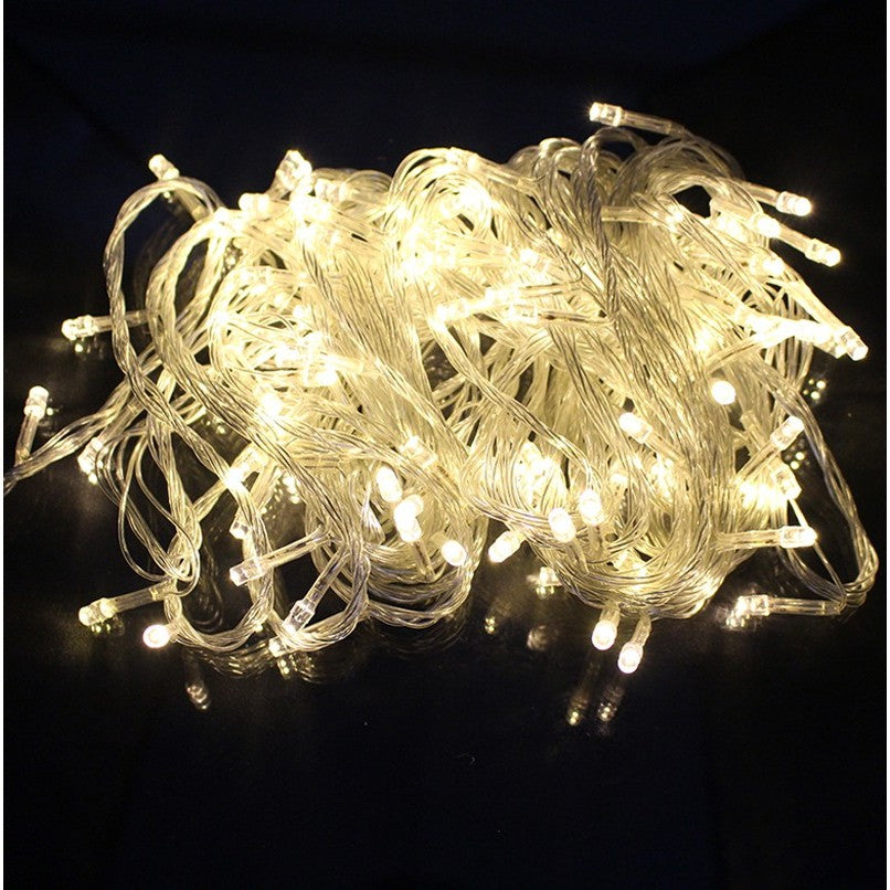 Instalatie de Craciun Tip Liniara Fir Transparent 9 m 100 LED-uri Alb Cald 2772WW Interconectabila