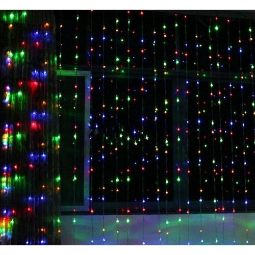 Instalatie de Craciun Tip Perdea Fir Transparent 3 X 2 m 240 Leduri Multicolor 2785MC