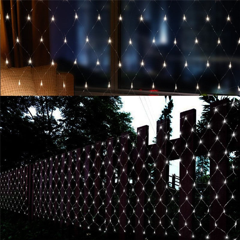 Instalatie de Craciun Tip Plasa Fir Transparent 1,5 m X 1,5 m 120 Leduri Alb Rece 2809W