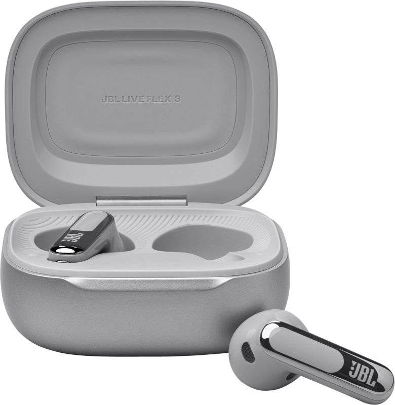 Live Flex 3, 10 ore, Bluetooth 5.3, Argintiu "JBLLIVEFLEX3SIL" (timbru verde 0.18 lei)
