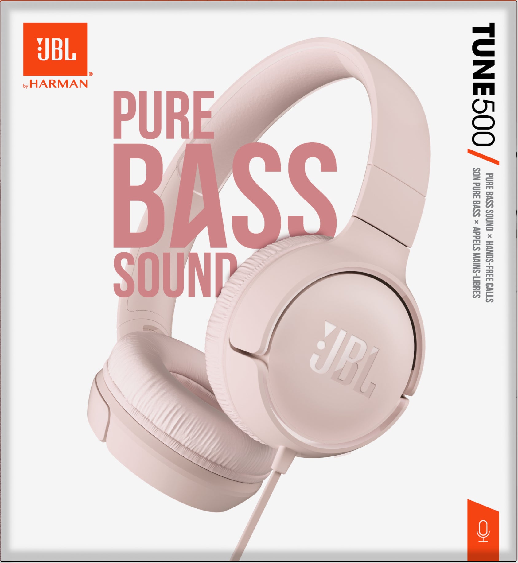 Casti TUNE 500 On Ear Pink "JBLT500PIK" (timbru verde 0.18 lei)