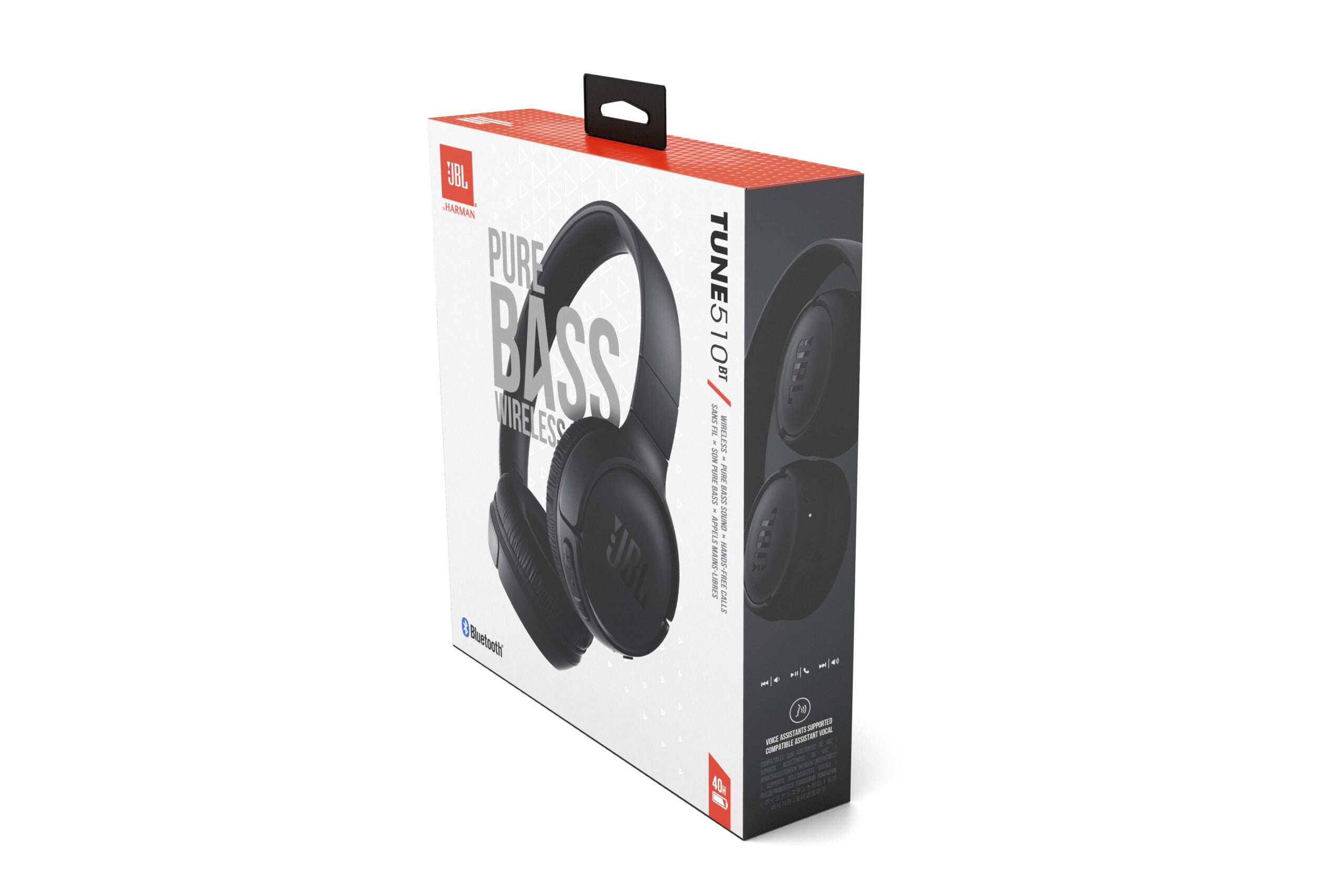 Casti Fara Fir BT 5.0, cu Microfon - JBL Tune 510 "JBLT510BTBLKEU" (timbru verde 0.8 lei)